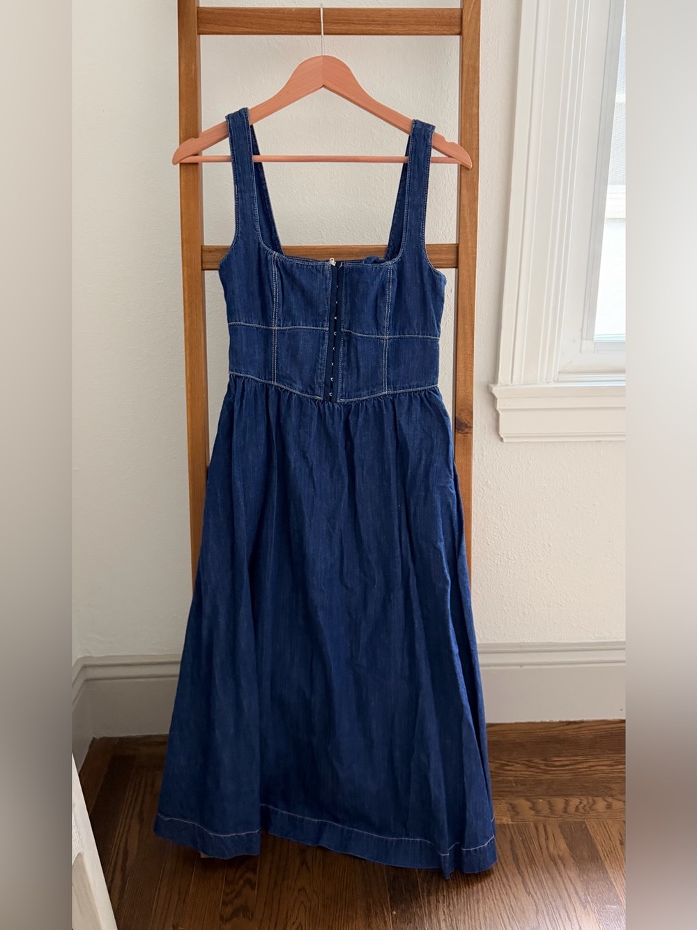 Refromation Tagliatelle Denim Dress - Picture 2 of 5